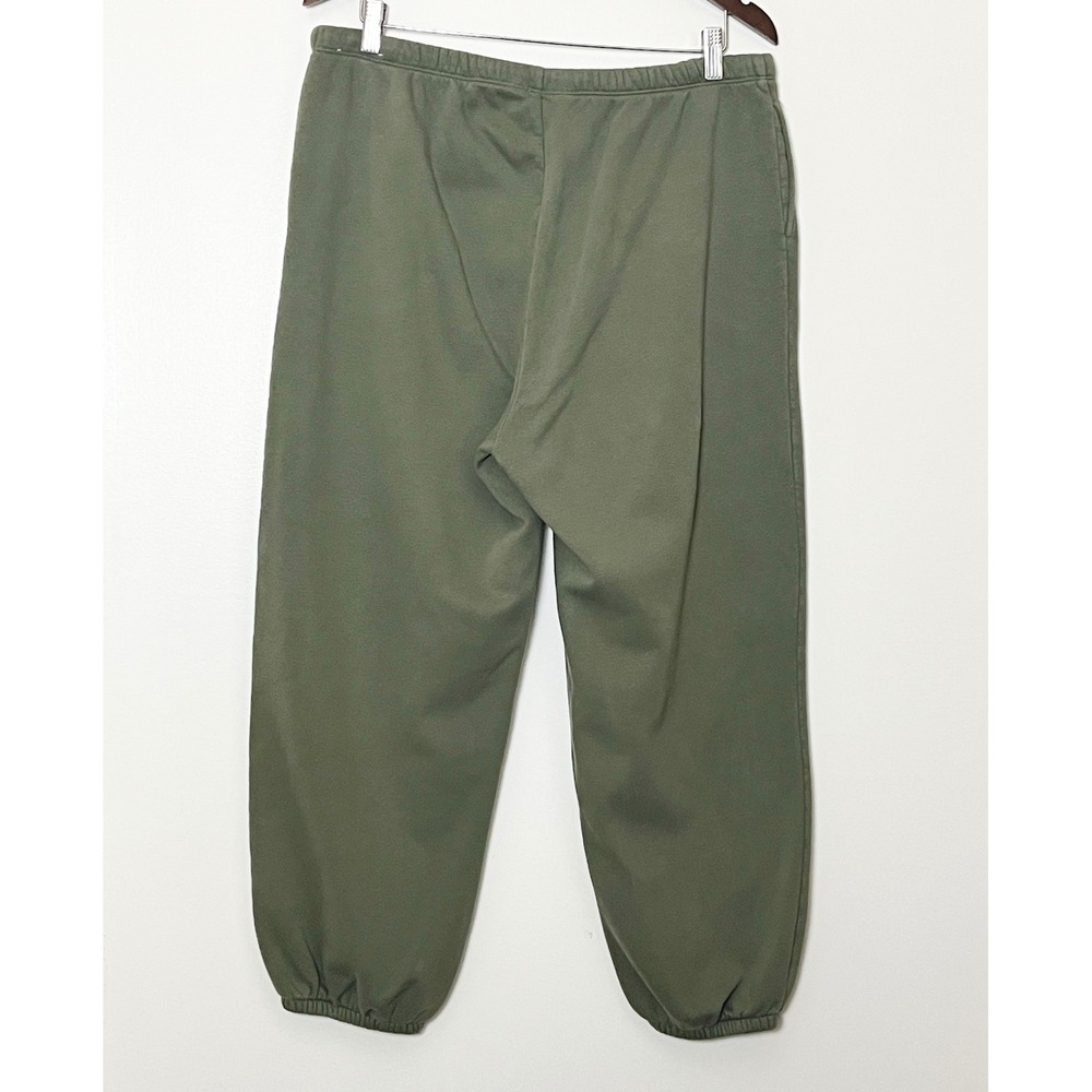 JoyLab High Rise Sweatpants Womens Large Olive Green Fleece Jogger Baggy Relaxed - Picture 4 of 8